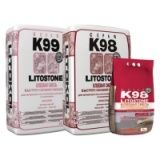 LITOSTONE K98 ысокоэластичный клей ультрабыстрого схватывания и высыханиядля керамогранита, природного камня, серый, 25 кг
