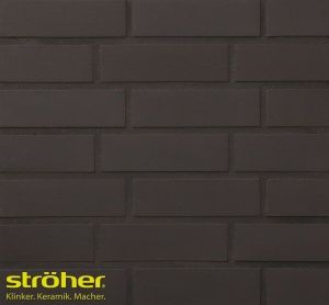 Фасадная клинкерная плитка STROEHER KERAVETTE® №330 graphit DF 240*52*8 неглазурованная